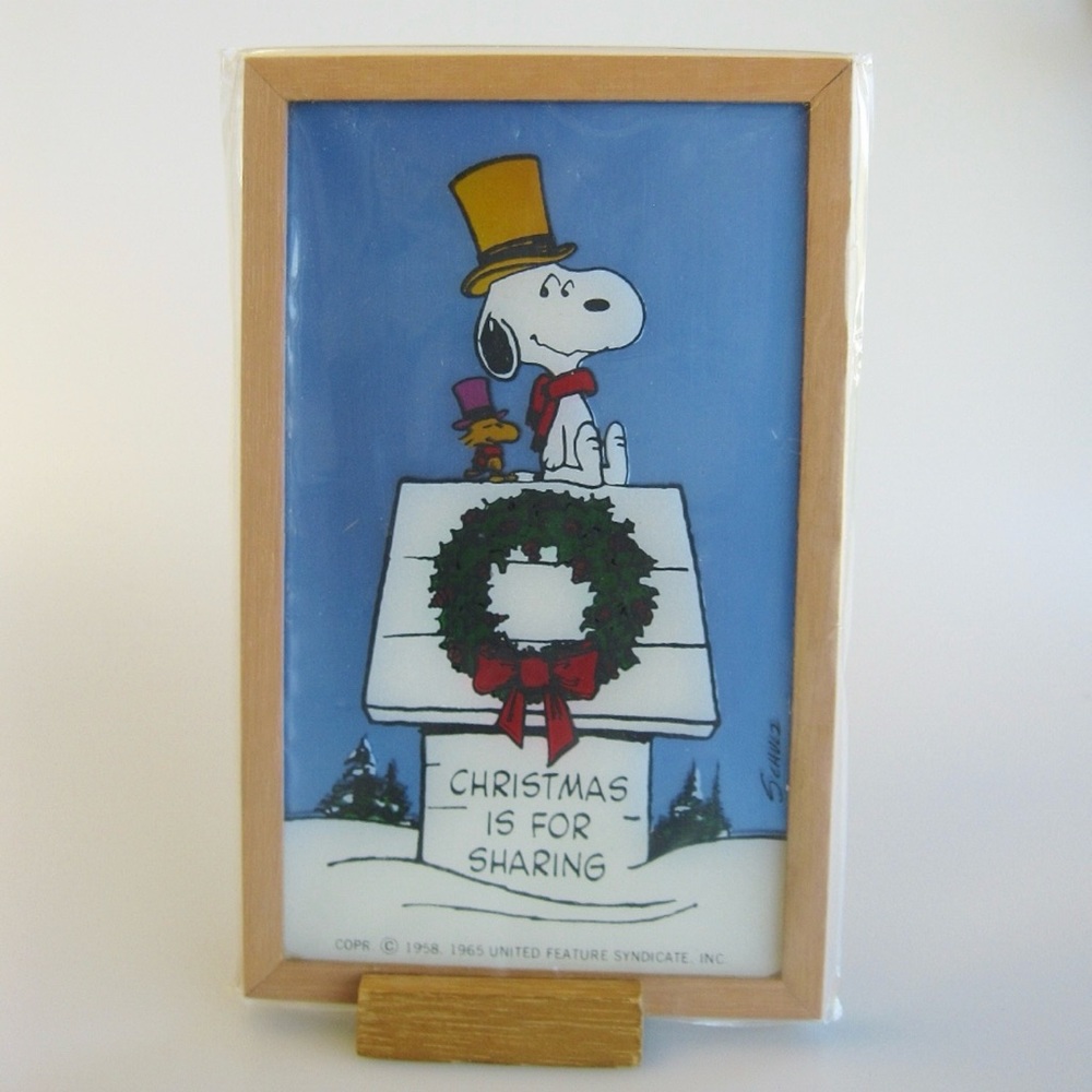 1979 Christmas is for Sharing - RARE Little Gallery Iridescent Plaque